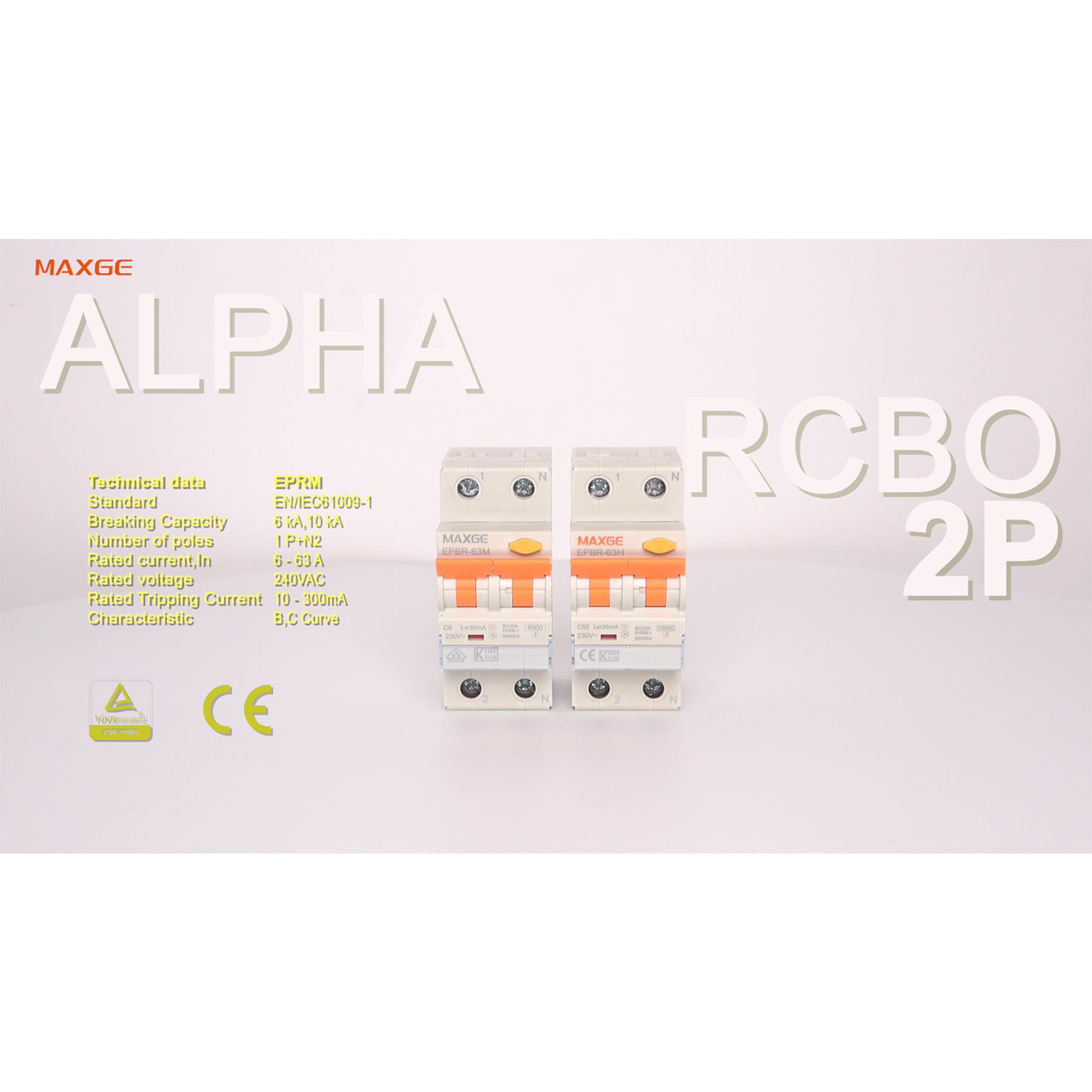 Alpha series：2P RCBO introduction
