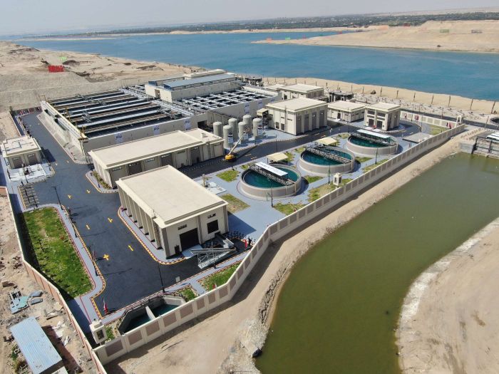 President El-Sisi inaugurates Egypt water treatment project