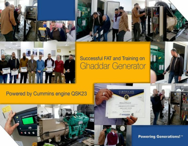 FAT and Training on Ghaddar Generator powered by Cummins engine QSK23