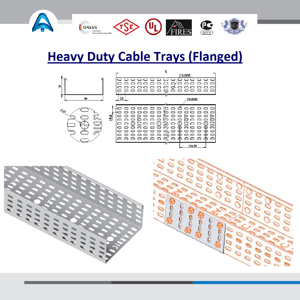 Heavy Duty Cable Trays (Flanged)