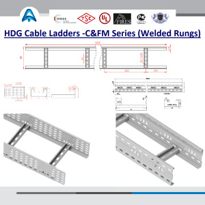 C & FM Series HDG Cable Ladders (Welded Rungs)