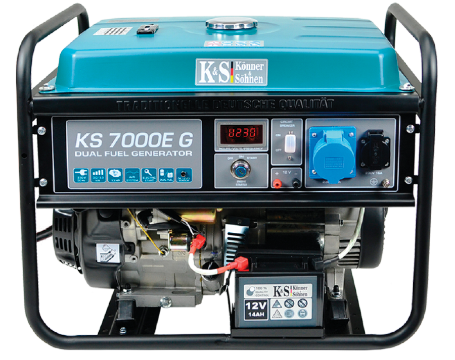 Dual fuel generator TM «Könner & Söhnen» KS 7000E G