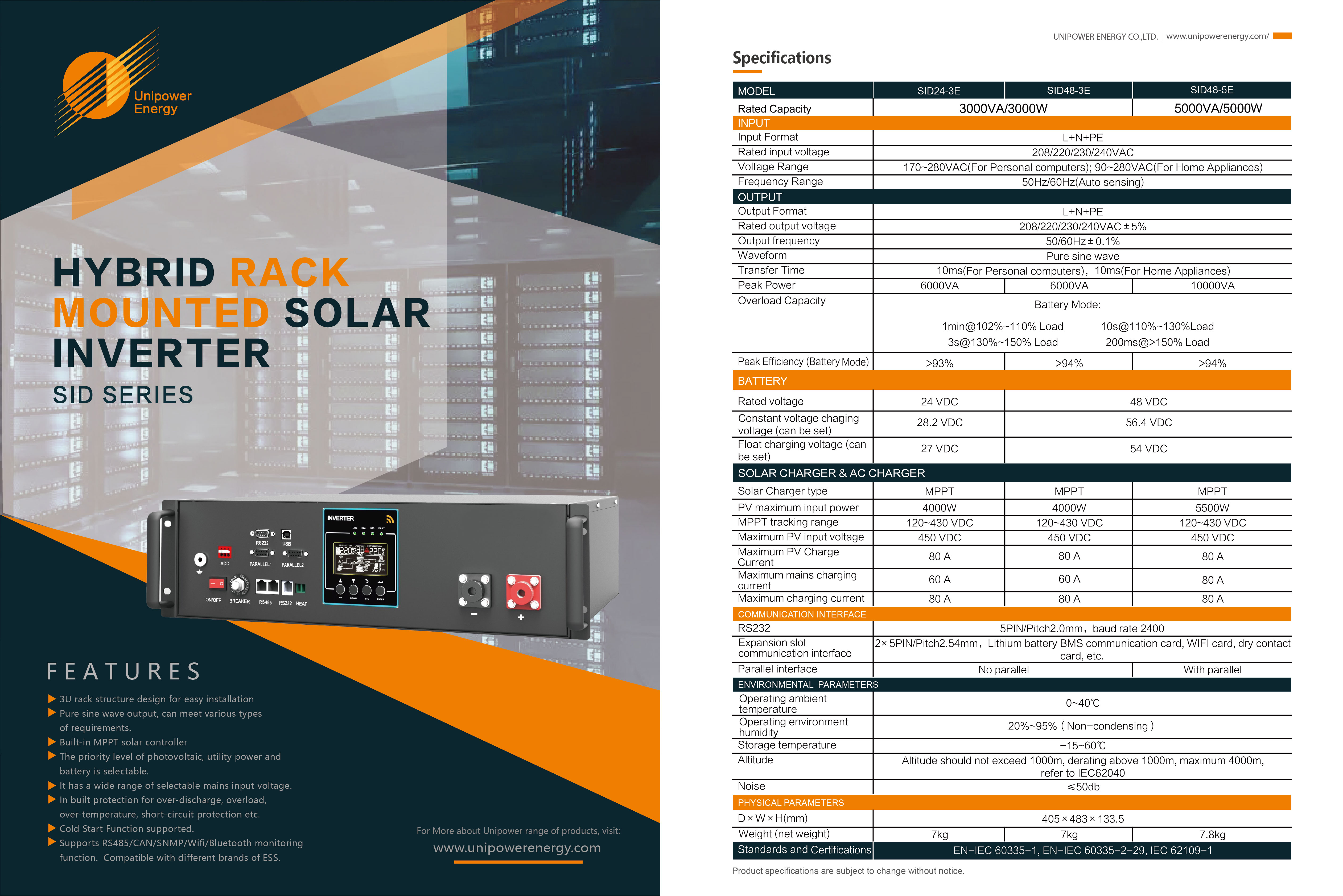 SID Series Hybrid Solar Inverter