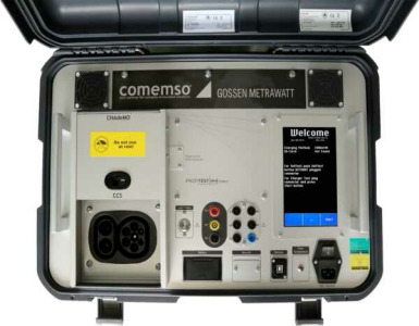 EV diagnostic tester and safety tester for DC and AC charging points (CCS, CHAdeMo, AC).