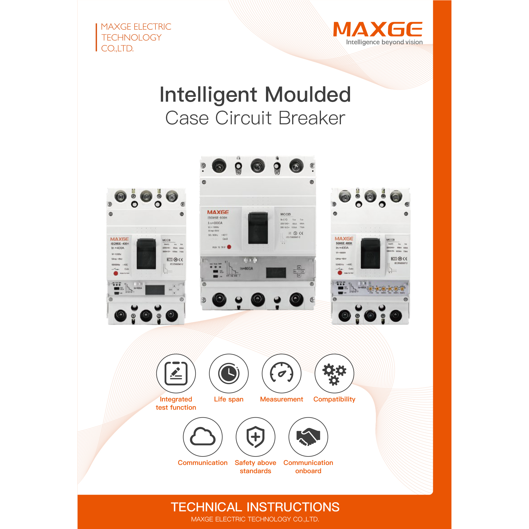 Technical brochure for Electronic Moulded Case Circuit Breaker